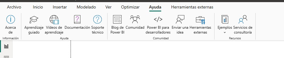 Pestaña Ayuda del Ribbon